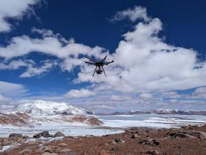 Drone calibrator prototype for POLOCALC, flying at 5200 m, Chile